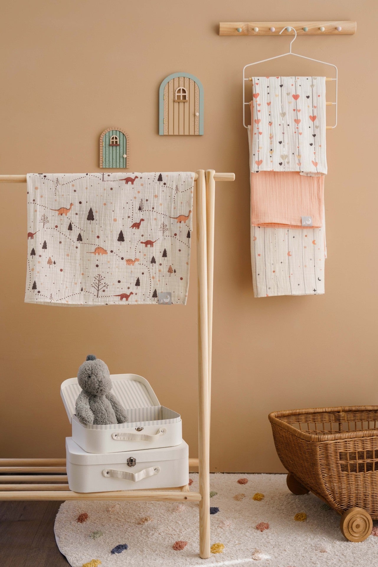 Müslin Bebek Örtüsü-Moonloops 100x100