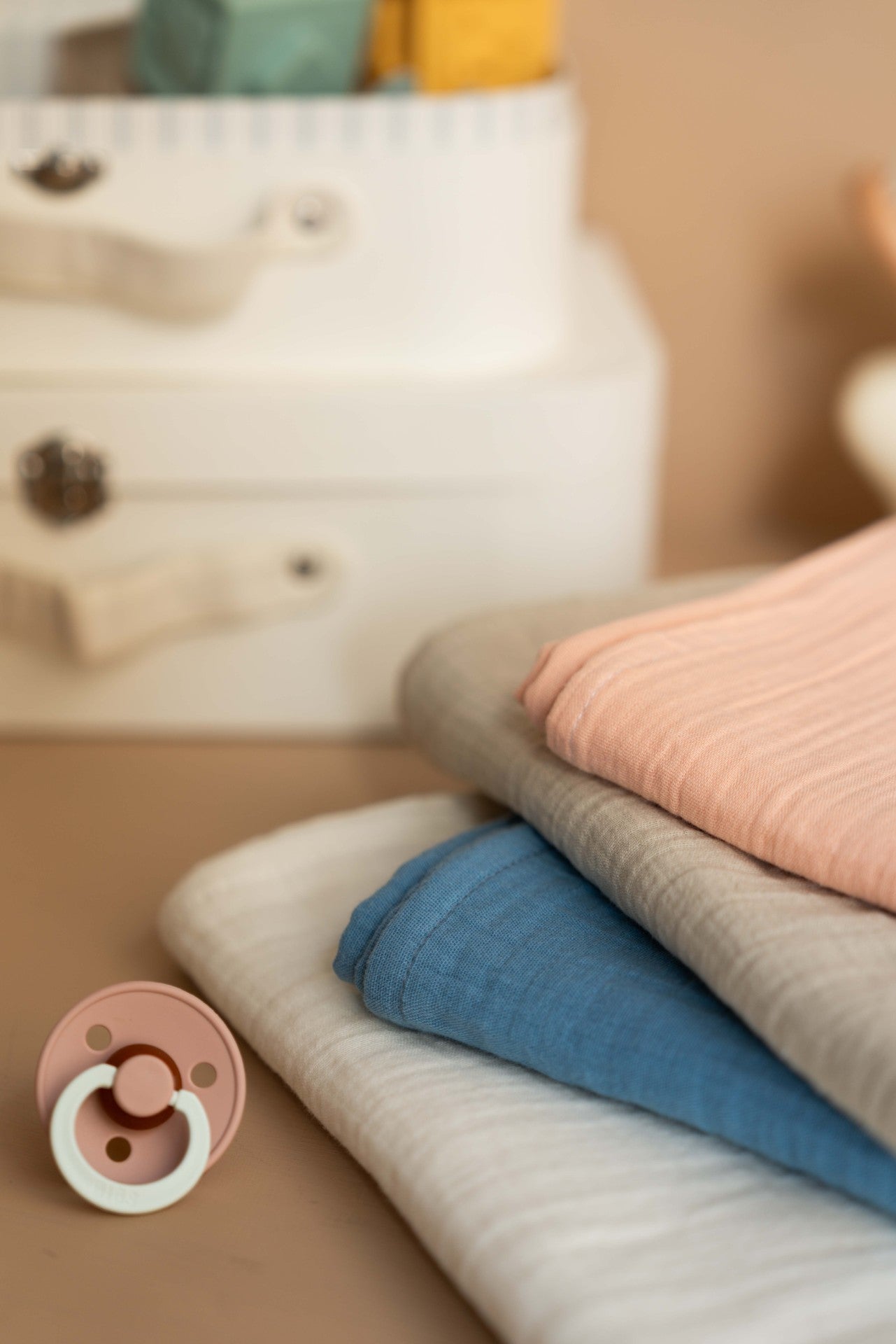 Müslin Bebek Örtüsü-Peach Puff 100x100