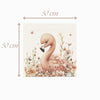 Baby Flamingo desenli %100 pamuk müslin bebek örtüsü 50x50 cm