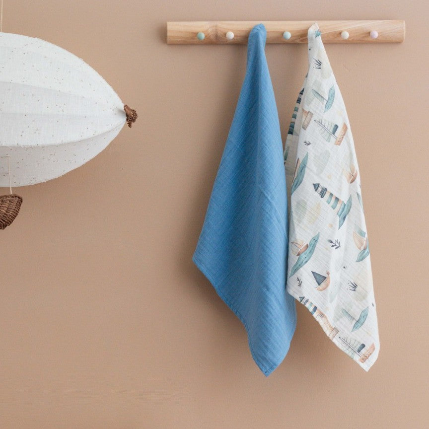 Müslin Bebek Örtüsü-Sleepy Sky 50x50