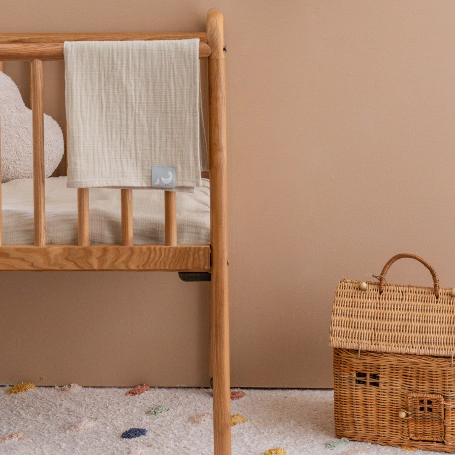 Müslin Bebek Örtüsü-Teddy Beige 50x50