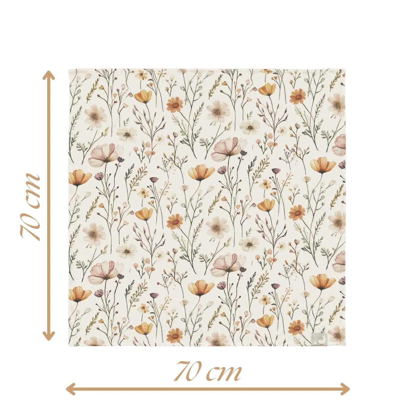70x70 cm Müslin Bebek Örtüsü-Bloomie