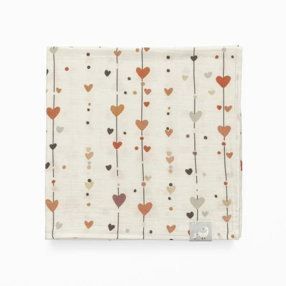 70x70 cm Müslin Bebek Örtüsü - Heartline