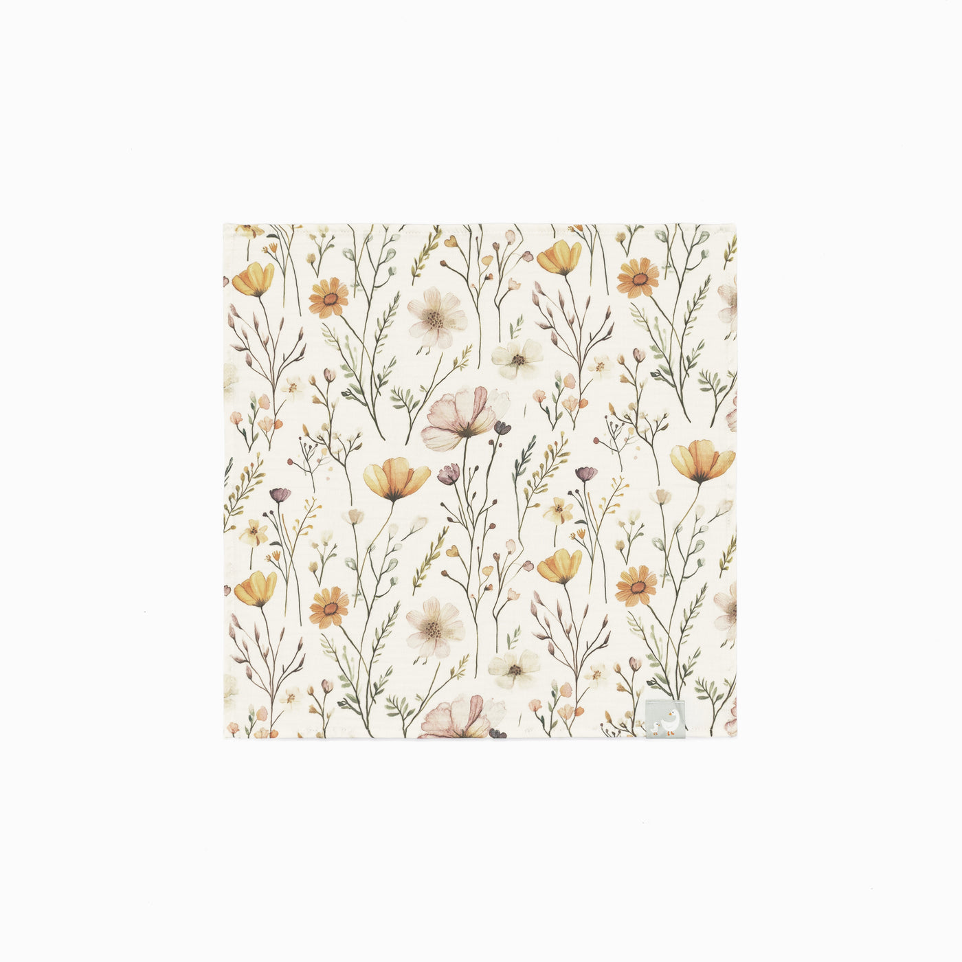 Bloomie desenli %100 pamuk müslin bebek örtüsü 50x50 cm