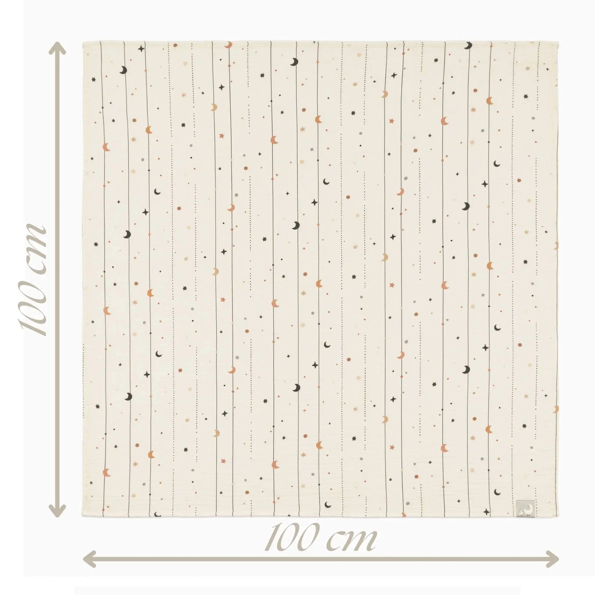 100x100 cm Müslin Örtü – Moonloops