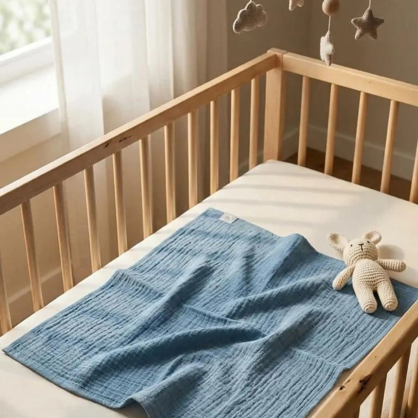 50x50 cm Müslin Bebek Örtüsü - Sleepy Sky