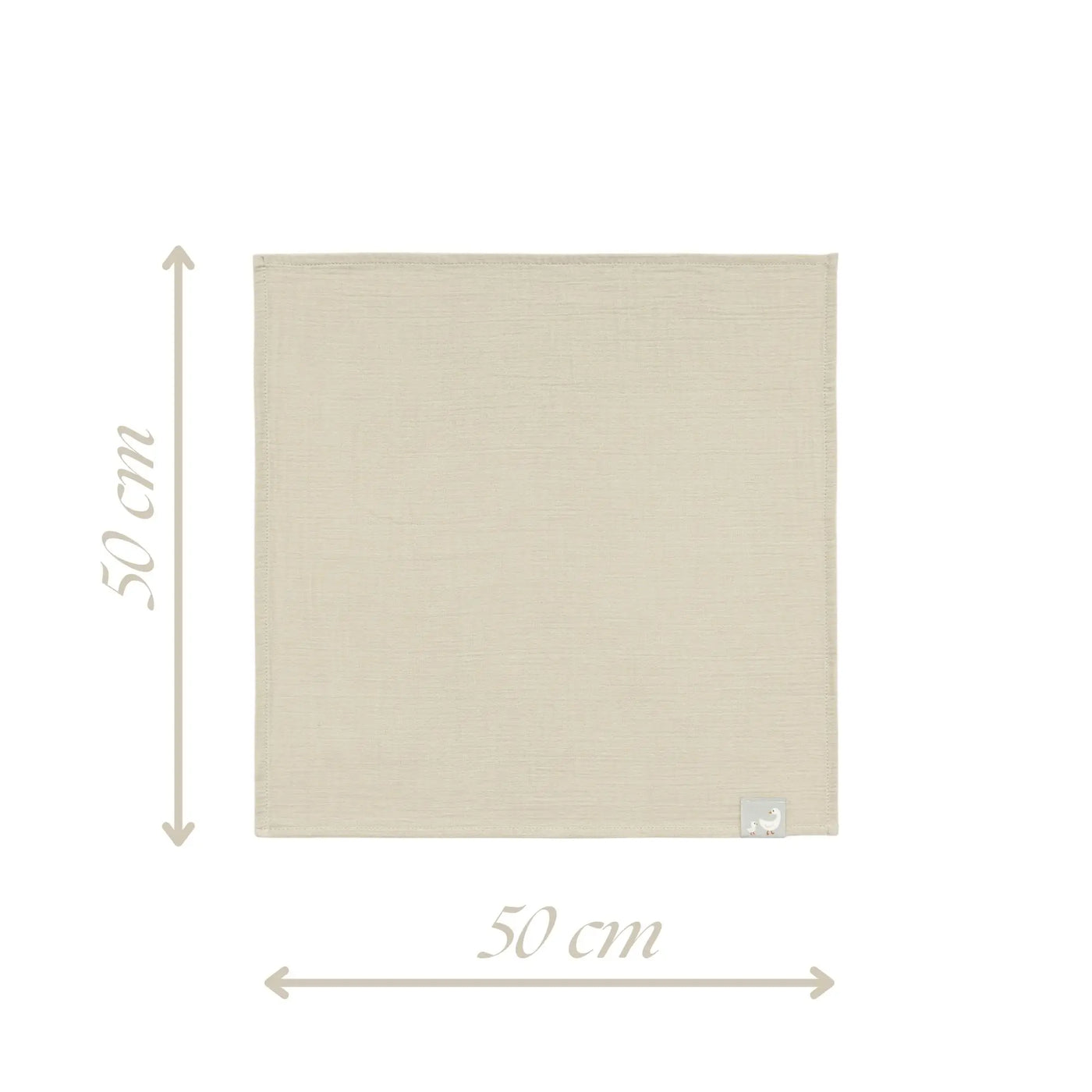 50x50 cm Müslin Bebek Örtüsü - Teddy Beige